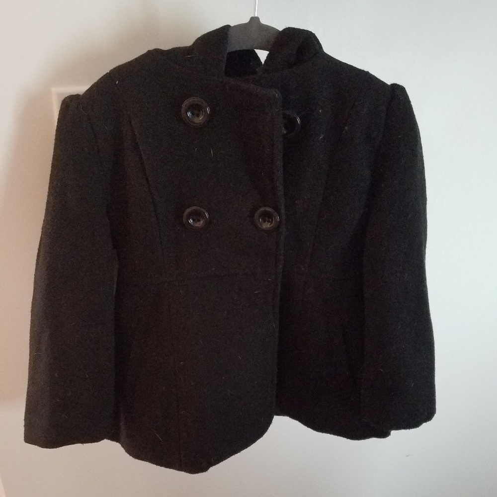 Adorable black pea coat